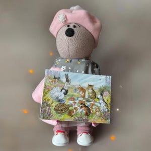 Bosdieren tijdens een picknick (Molly Brett, TAURUS kunstkaarten)