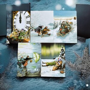 La gioia di Capodanno: Le avventure delle vecchie signore - set di cartoline di Inge Löök