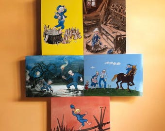 Michel (Emil) from Lönneberga – Funny everyday moments, set of 5 postcards or single postcards (Björn Berg, Hjelm Förlag AB)