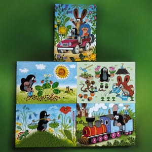 El pequeño topo y sus amigos: aventura y naturaleza en ilustraciones mágicas (Zdenek Miler, tarjetas artísticas TAURUS)