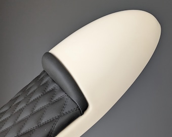 Cafe racer style motorcycle rear fairing and seat