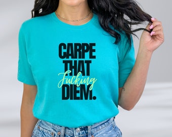 Spring Break 2024 T shirt, Carpe Diem Classic shirt, Seize the day Positive affirmation, Spring Vacation gift for her, Retro NEON beach tees