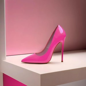Women&#39;s Handmade genuine leather high heels, pencil heel shoes , women&#39;s trendy pointed toe high heels, women pumps footwear, female shoes