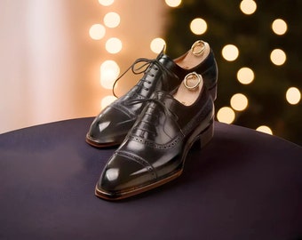 men's Handmade original leather shoes, leather sole shoes, formal wedding, office dress shoes, customise leather shoes