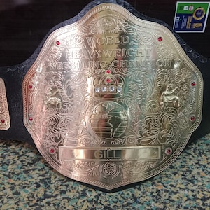 Custom world undisputed championship wrestling replica title belt, world heavyweight universal adult size 2mm/4mm side plates leather belt