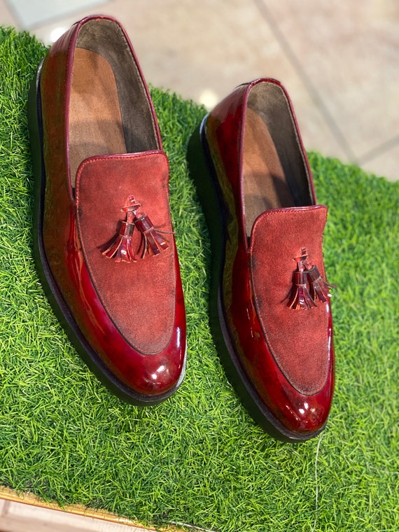 Handmade Moccasin Tassel Leather Loafers Shoes, Italian  display picture 3