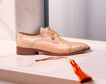 Zapatos Oxford de cuero blanco hechos a mano para hombre, zapatos italianos, zapatos de suela de cuero, boda formal, vestido de oficina personalizar zapatos