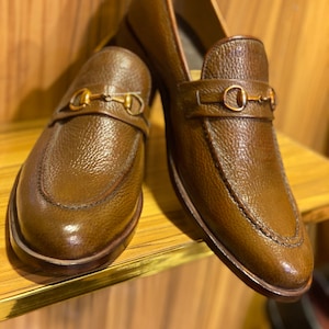 Men's Handmade premium leather loafers shoes, leather shoes men, leather sole shoes, formal office wedding party casual dress loafers shoes
