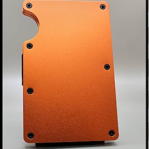 Billetera minimalista de aluminio grabada con láser EDC, clip para billetes, billetera de metal, billetera grabada con láser, bloqueo RFID, envío gratuito a EE. UU.
