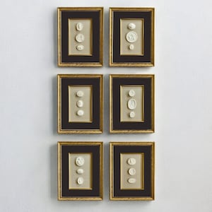 Conjunto de parede para galeria de arte em talhe-doce, Decoração de arte antiga, Arte em talhe-doce