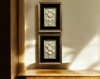 Intaglio art gallery wall set , Ancient art decor, Intaglio art