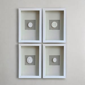Conjunto de parede para galeria de arte em talhe-doce, Decoração de arte antiga, Arte em talhe-doce
