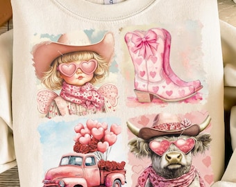 Country Western Saint-Valentin png, motifs rétro Saint-Valentin, motifs sublimation Saint-Valentin, chemise Saint-Valentin png, salut la Saint-Valentin png