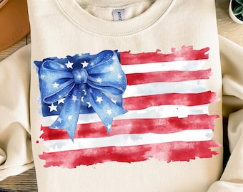 Kokette amerikanische Flagge PNG: 4. Juli Sublimation (Digitaler Download)