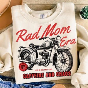 Rad Mom Era PNG: edgy motorfietsontwerp (digitale download)
