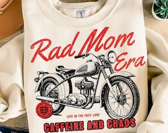 Rad Mom Era PNG : conception de moto avant-gardiste (téléchargement numérique)