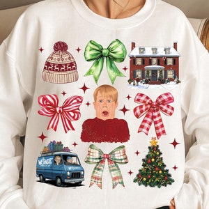 90s Christmas Movie PNG, Funny Kid Alone Design (Digital Download)