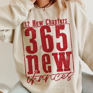 Happy New Years 12 New Chapters 365 New Chances PNG Simple New Years Png New Year Sublimation Png Trendy Retro New Years Eve Shirt ORIGINAL