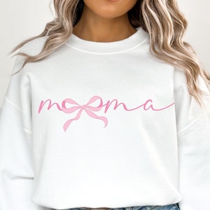 Pink Mama Bow SVG, Coquette Shirt, png (digitale download)