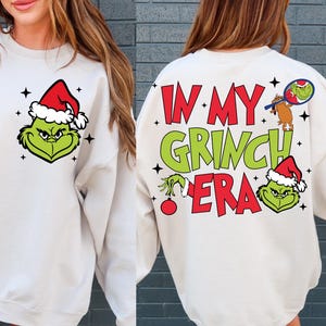 Grinch Face SVG: Retro Christmas-png-bestand (digitale download)