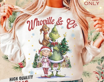 Whovillee Co クリスマス png、レトロ クリスマス png、ホリデー昇華、クリスマス昇華シャツ デザイン、クリスマス キャラクター、png