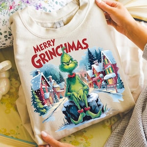 Merry Grichmas Png, Retro Christmas png, Christmas Png, Merry Girncmas Png, Retro Christmas Characters png, Trendy Christmas, Grinc Xmas