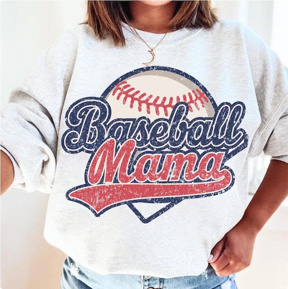 Baseball Mama PNG, Retro Design (Digital Download)