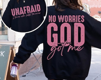 Christian "Unafraid/God Got Me" Design (SVG, PNG)