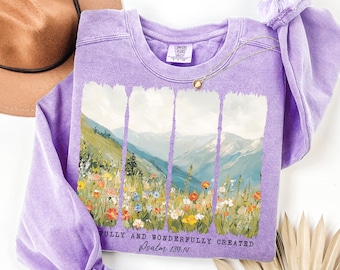 Wildflower Christian PNG: Bible Verse Brushstroke (Digital Download)