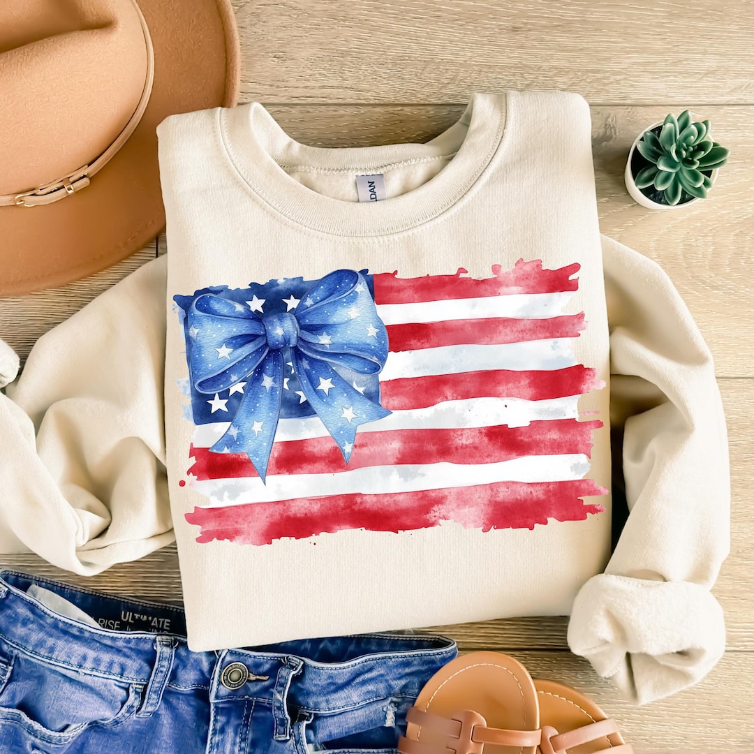 Coquette American Flag PNG: 4th of July Sublimation (digital Download ...