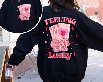 Feeling Lucky PNG, Valentine Pocket Png, Valentine PNG Bundle, Walentynki PNG, Trendy Walentynki Png, Pobieranie cyfrowe