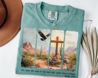 Los que esperan en el Señor PNG Isaías 40:31 SVG cristianos Diseños religiosos Dtf PNG basados en la fe Diseños de sublimación cristianos de moda Biblia