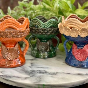 Sacred JUMBO Copalera Ritual Kit – Glazed Sahumerio Cup with Copal & Amae's Sahumerio Blend