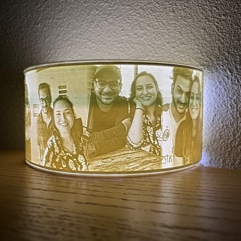 Photo Lamp Personalized / Custom 3D Printed Memory Lamp image 1