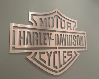 EINZELSTÜCK Wandschild Metall Harley Davidson 45 cm