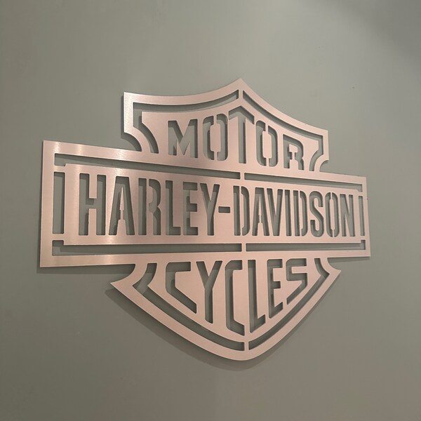 EINZELSTÜCK Wandschild Metall Harley Davidson 45 cm