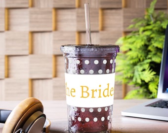 Tasse BFF I'm The Brides, tasse en acrylique suave avec couvercle vissé et paille.