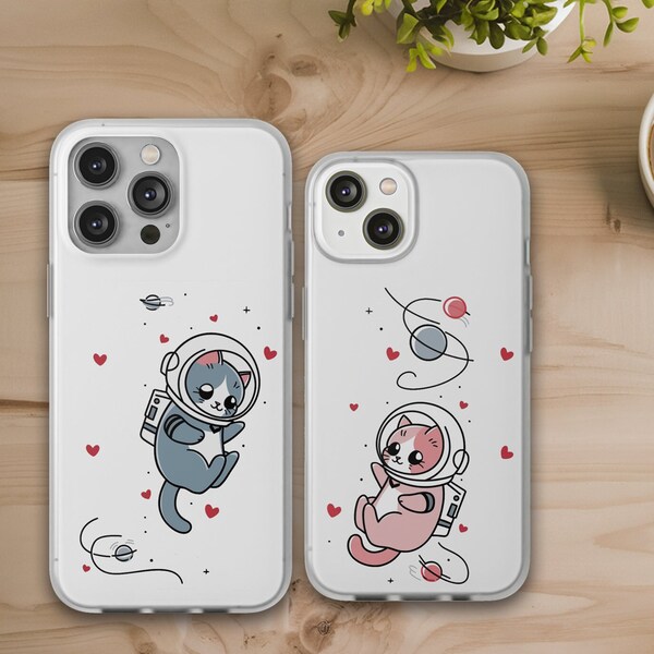 Cat iPhone Case Lover iPhone Case Partner Birthday Gift Couple Gift Cute Phone Case Couple Phone Case Gift Idea Cute Cat Love Gift Idea