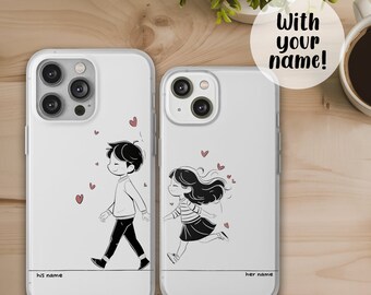 PERSONALIZADO Pareja Amante iPhone Caso Corazón iPhone Caso Socio Cumpleaños Regalo Pareja Regalo Lindo Teléfono Caso Teléfono Cubierta Regalo Idea