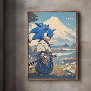 Retrogaming de carteles de Sonic, Running de Sonic, Póster de Sonic, Super smash bros, Impresión de arte de Sonic, Vintage Wall-art - Descarga digital