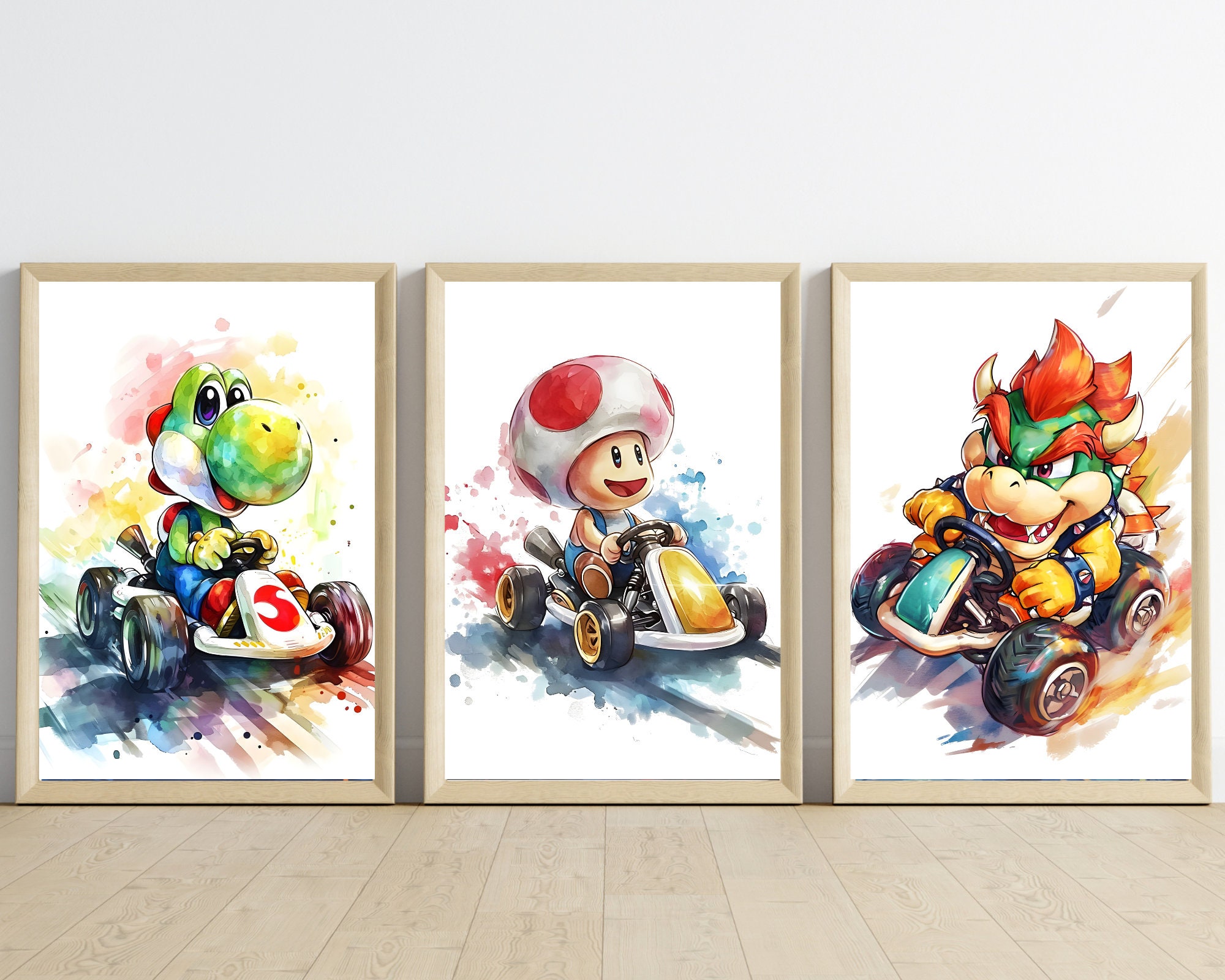 マリオカートのポスター、スーパーマリオのアート、ゲームポスター