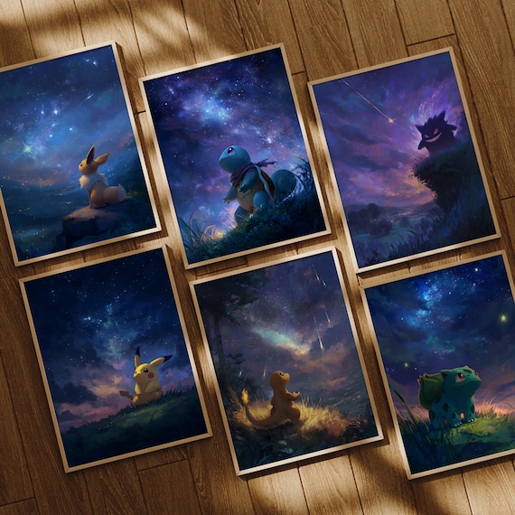Pokemons nursery wall art: Gaming and anime decor
