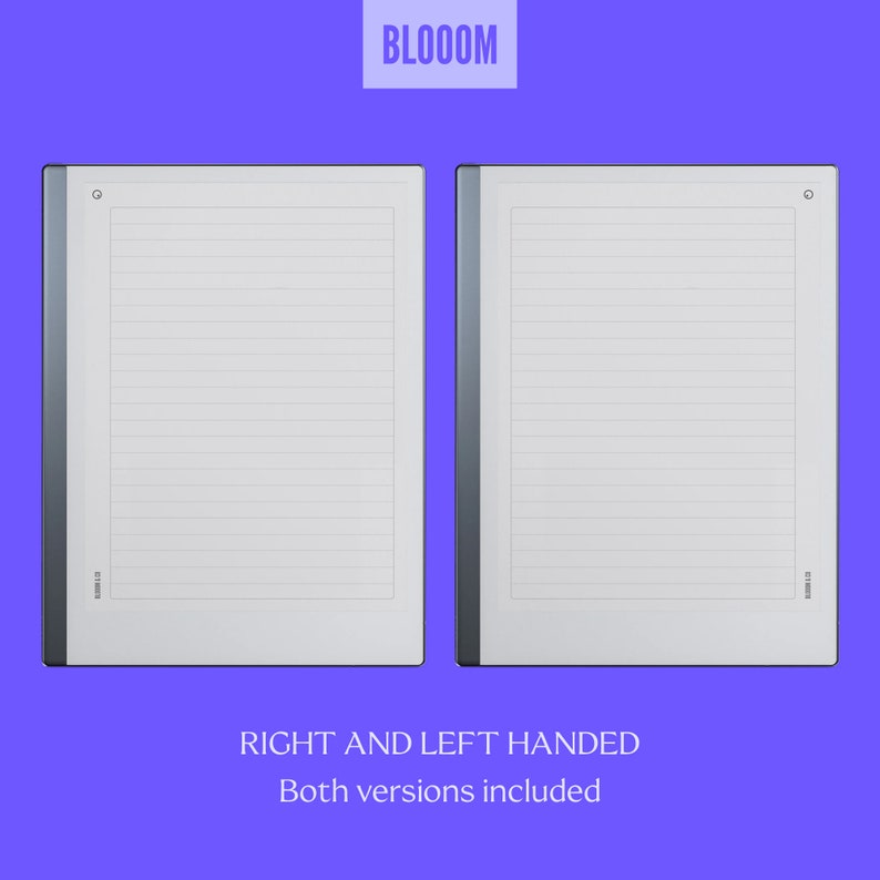Lined Notebook Templates for Remarkable 2 · Clean and Minimal (digital ...