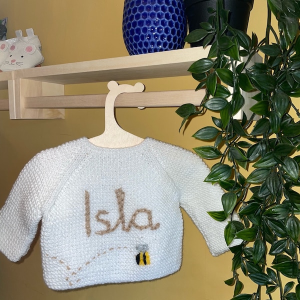 Personalised baby cardigan