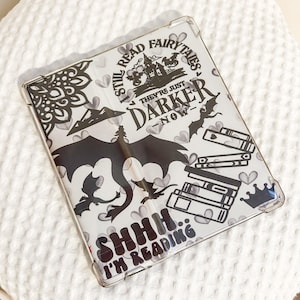 Kindle Inserto stampabile Draghi Fantasy Oasis Paperwhite Colorsoft Basic Reader Skin Libri Probabilmente Adesivo di lettura Viola digitale Book Worm