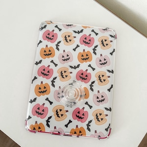 Kindle Insert for Clear Case Happy Halloween Design Aesthetic Pumpkins Spooky Read Books Paperwhite Colorsoft Basic eReader Case Cute Cases