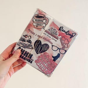 Kindle Inserto Stampabile Rosa Oasis Paperwhite Colorsoft Basic Reader Skin Libri Probabilmente Leggendo Adesivi Digital Flower Book Worm