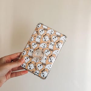 Kindle Insert for Clear Case Happy Halloween Ghost Design Aesthetic Boo Spooky Read Books Paperwhite Colorsoft Basic eReader Case Cute Cases