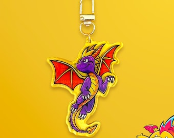 El Dragón Púrpura - Llavero/dije de acrílico