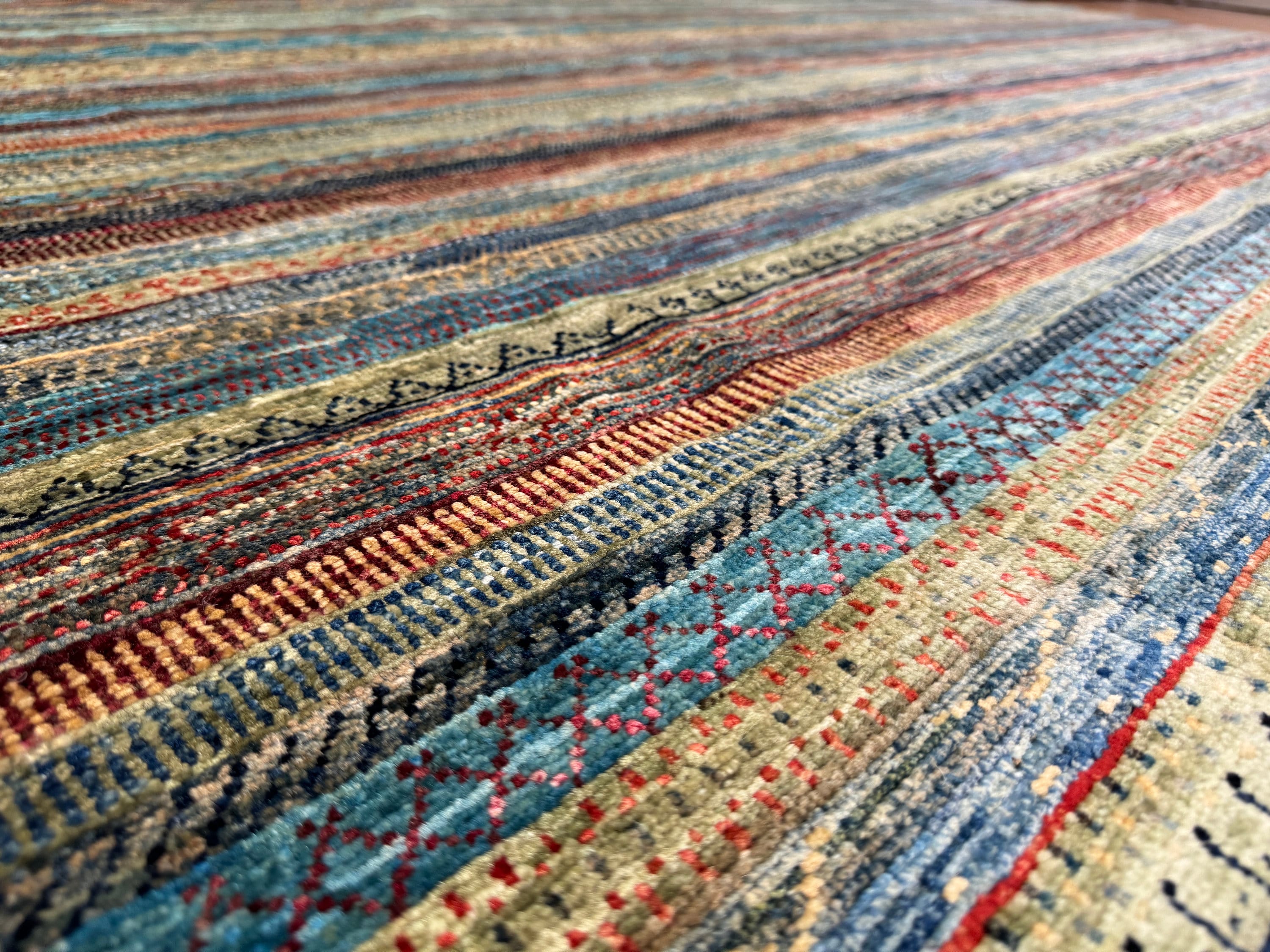 12x16 Ft Multicolor Gabbeh Rug - Hand Knotted Tribal Wool Rug - Palace ...
